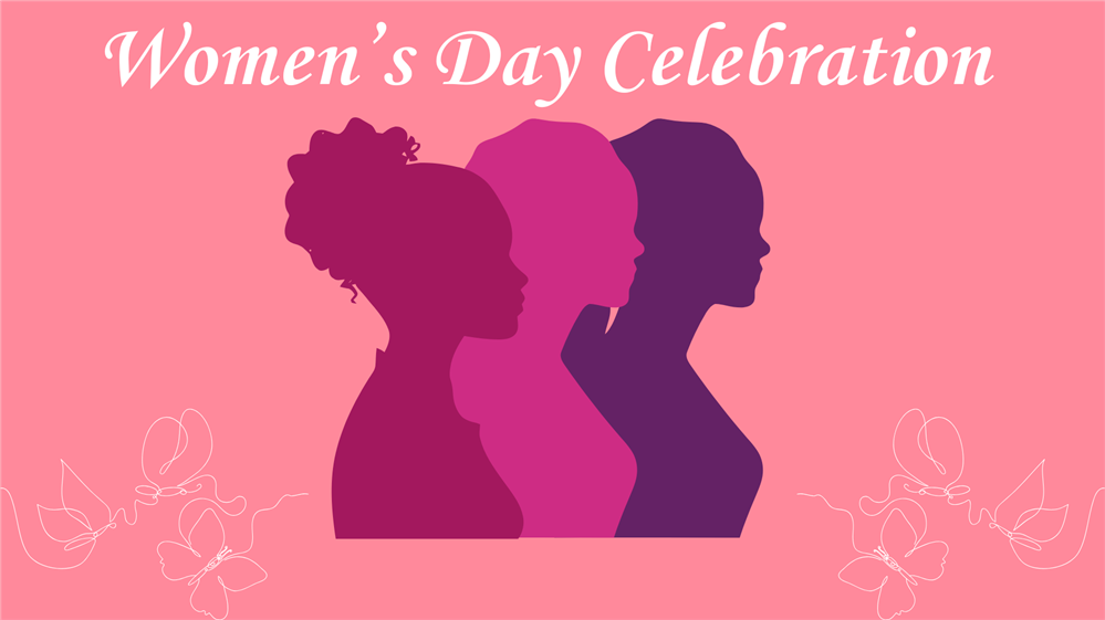  Pink background with white words